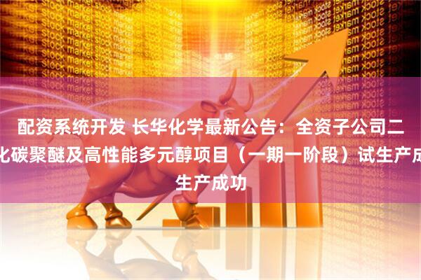 配资系统开发 长华化学最新公告：全资子公司二氧化碳聚醚及高性能多元醇项目（一期一阶段）试生产成功